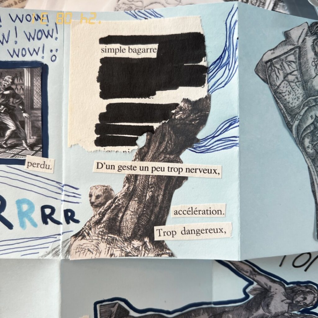 Page de zine d’Elise @ fukanokano / souvenirs de vos créations aux ateliers fanzines du samedi 31 août. #Tours