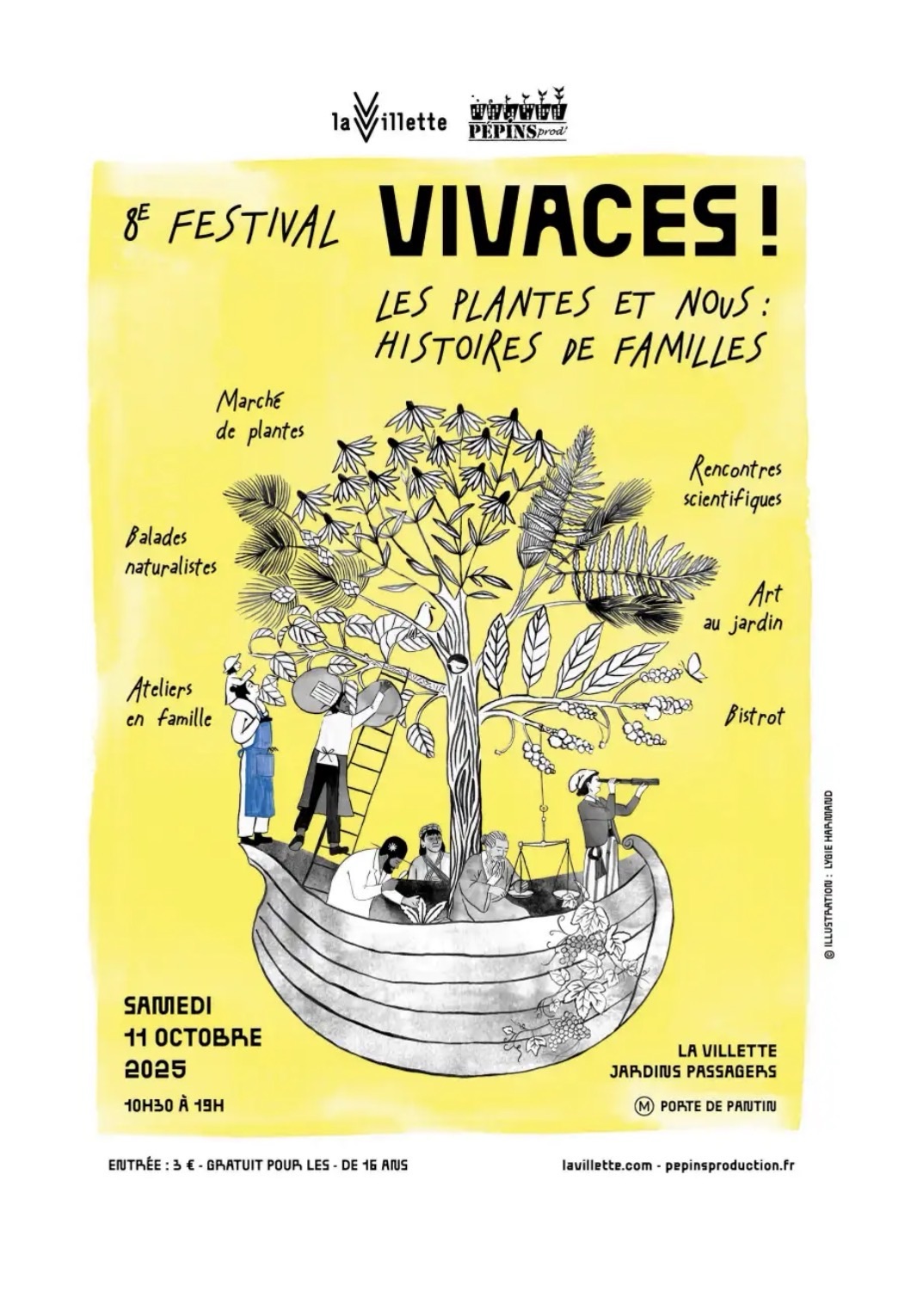 Atelier et balado-conférence aux Jardins Passagers, Paris La Villette (11 octobre 2025, Festival Vivaces!)